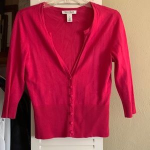 Cute pink sweater by White House Black market size small